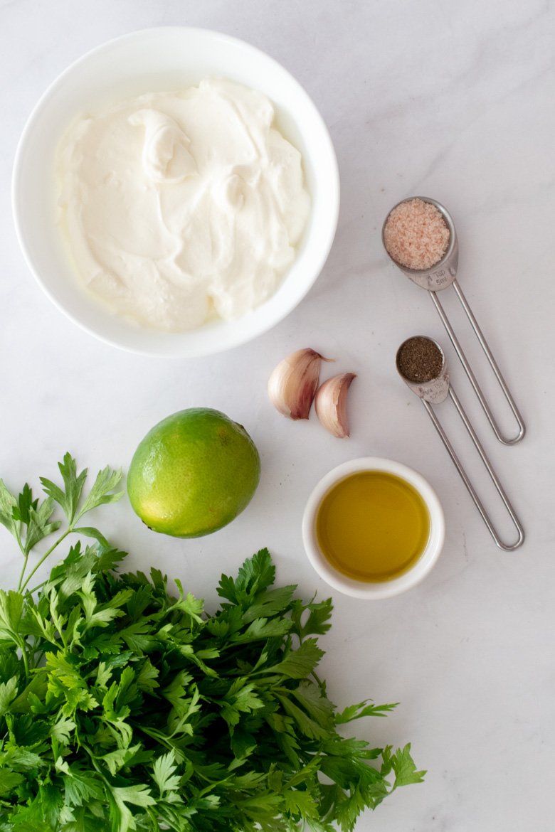 Healthy Yogurt Salad Dressing ingredients