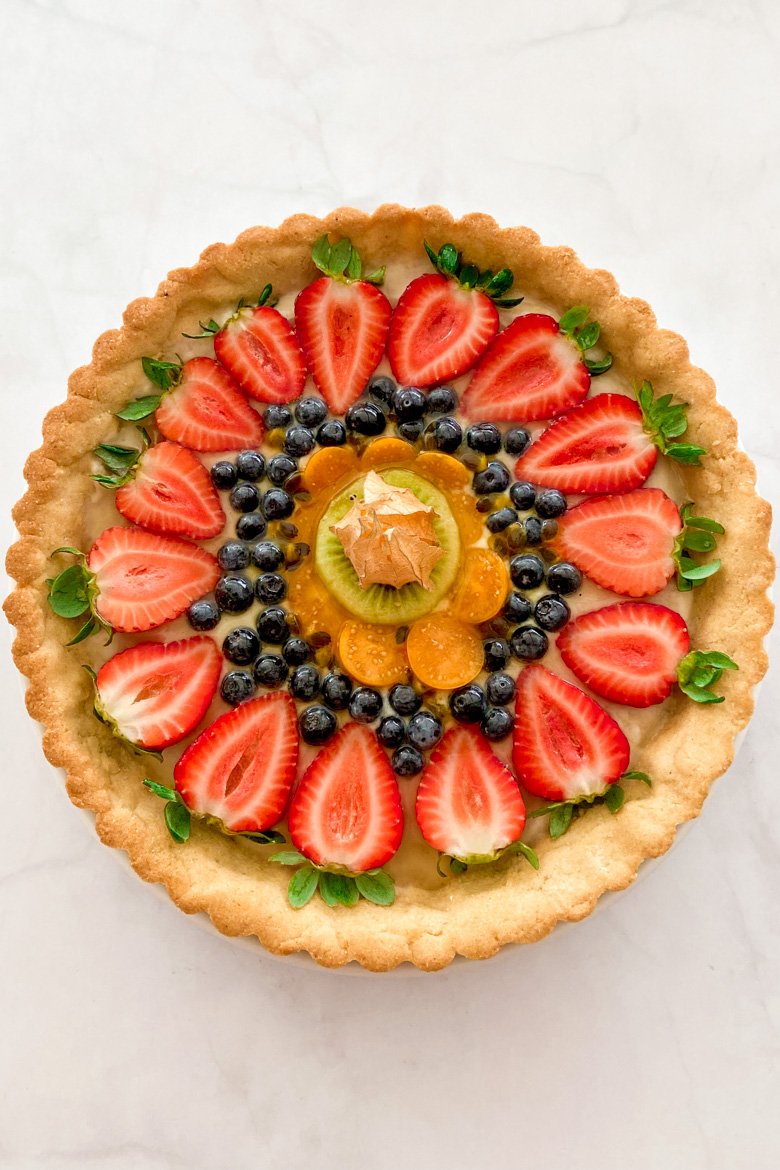 GLUTEN FREE FRUIT TART WITH DAIRY FREE PASTRY CREAM