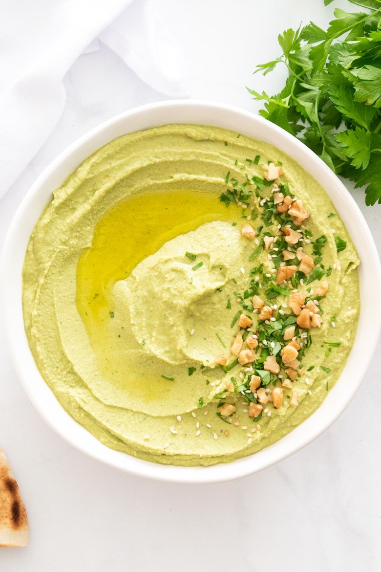 green hummus recipe