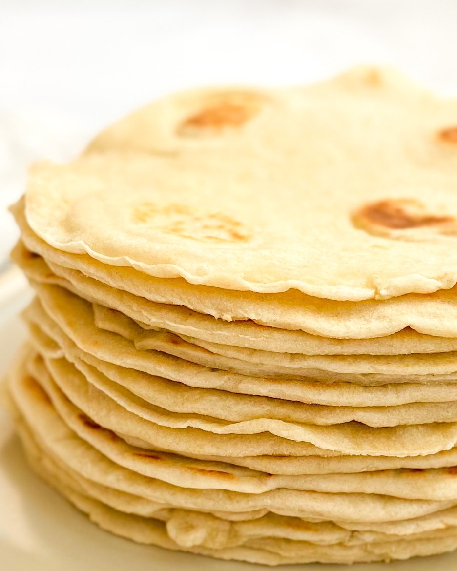 Homemade flour tortillas 